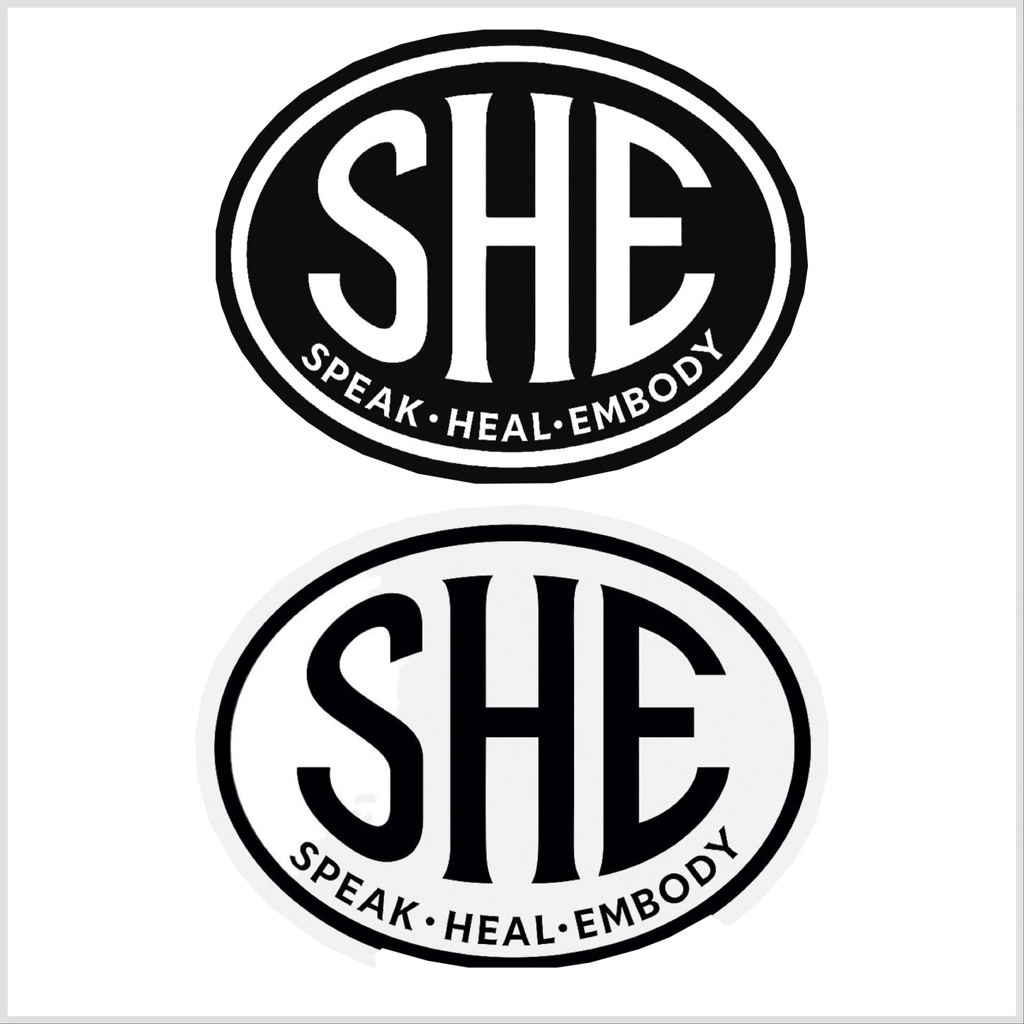 S.H.E. Oval sticker - 3.89”x 3”