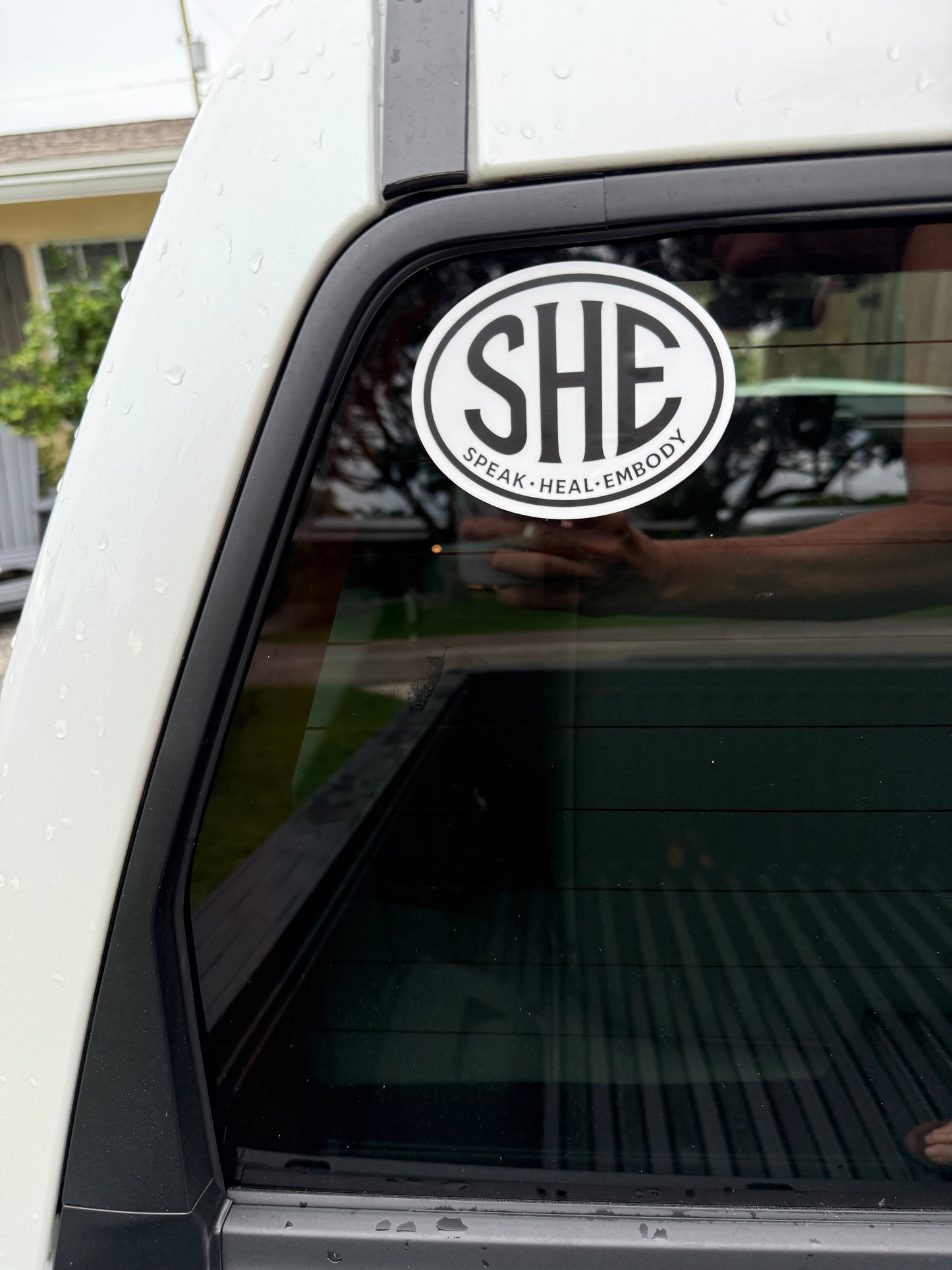 S.H.E. Oval sticker - 3.89”x 3”